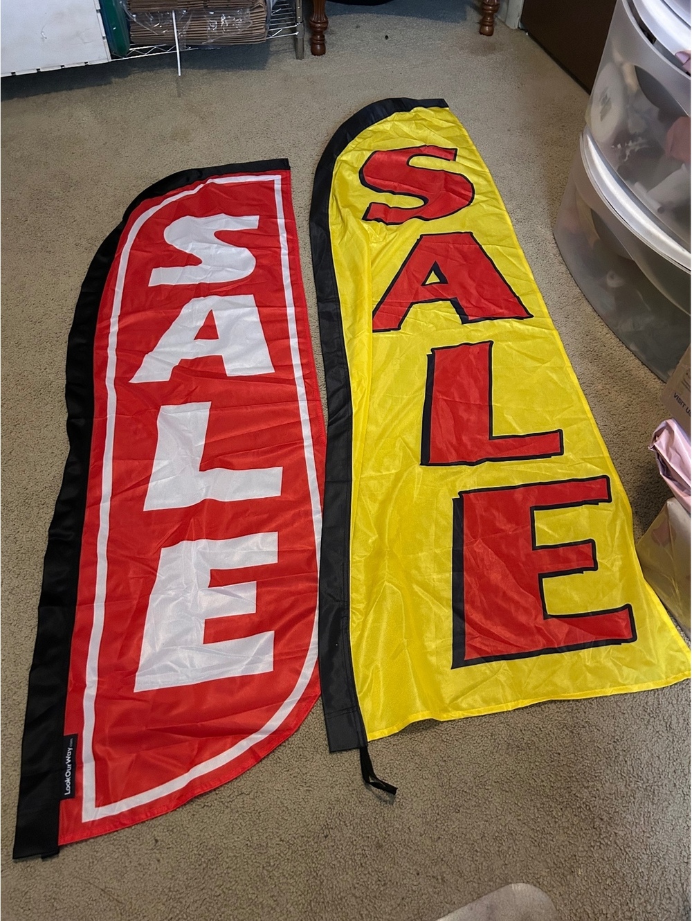 Lot of 2 new SALE feather flags